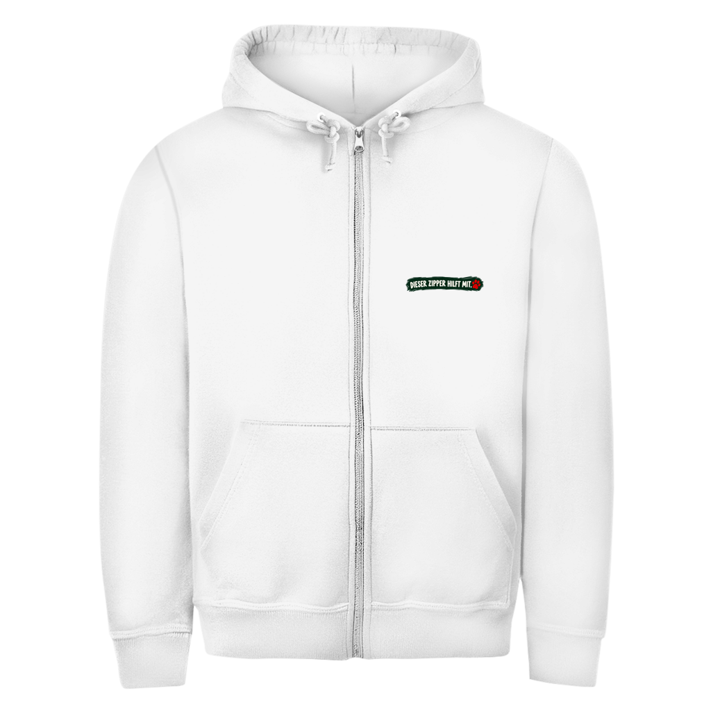 Jeder kann helfen – Zipper Hoodie Herren | XL bis 5XL (helle Farben)