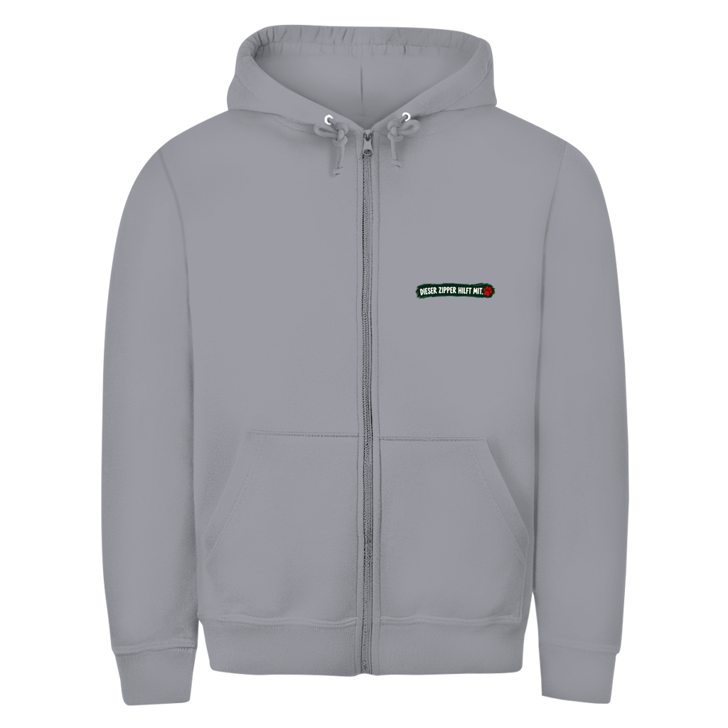 Jeder kann helfen – Zipper Hoodie Herren | XL bis 5XL (helle Farben)