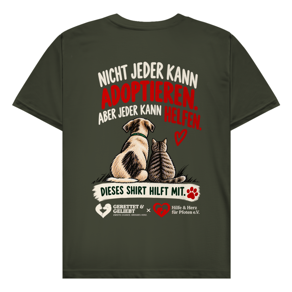 Jeder kann helfen - 100% Baumwolle T-Shirt Herren bis 5XL (dunkle Farben)