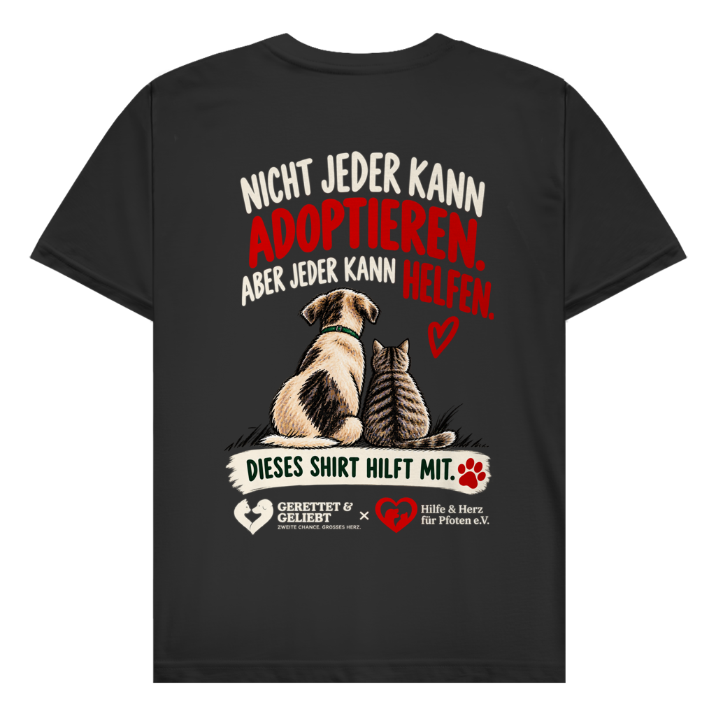 Jeder kann helfen - 100% Baumwolle T-Shirt Herren bis 5XL (dunkle Farben)