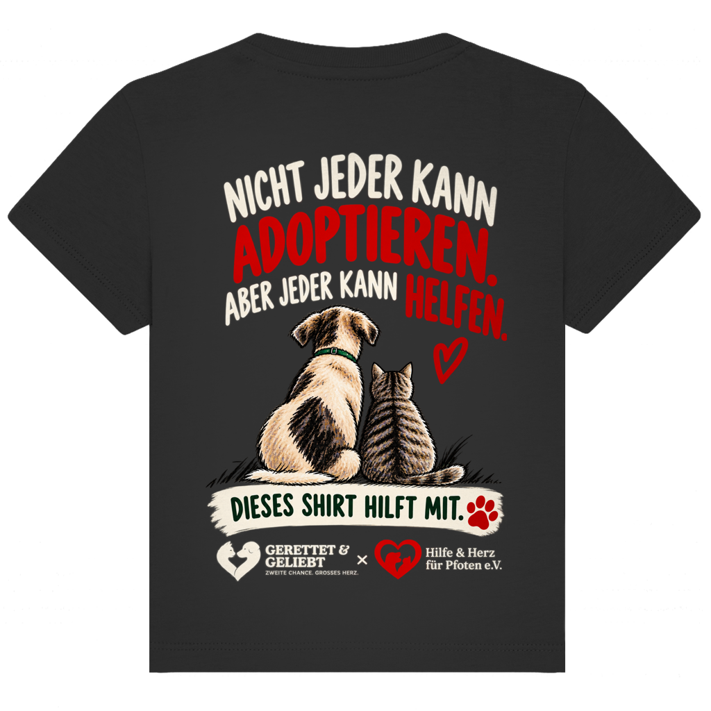 Jeder kann helfen - T-Shirt Baby (dunkle Farben)