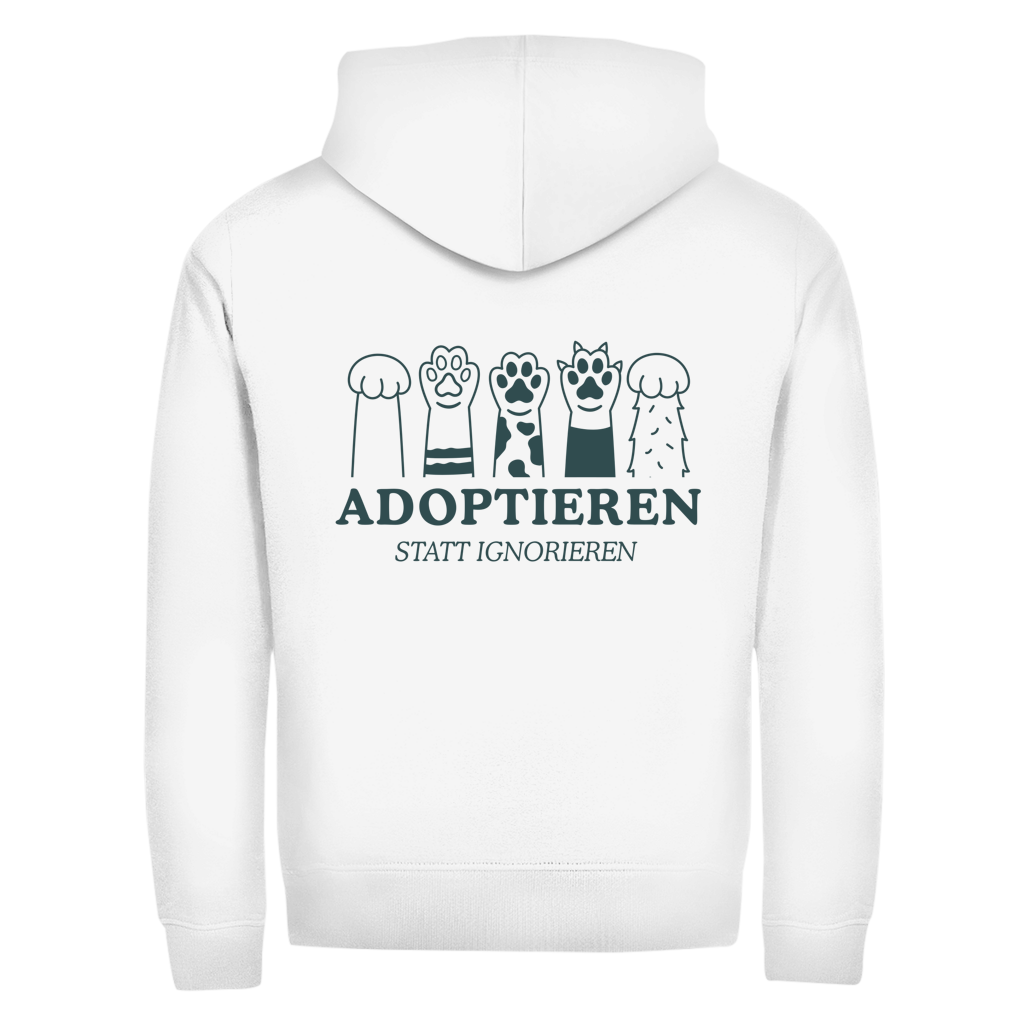 Adoptieren statt ignorieren – Zipper Hoodie Herren bis 5XL