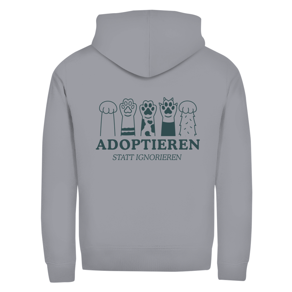 Adoptieren statt ignorieren – Zipper Hoodie Herren bis 5XL