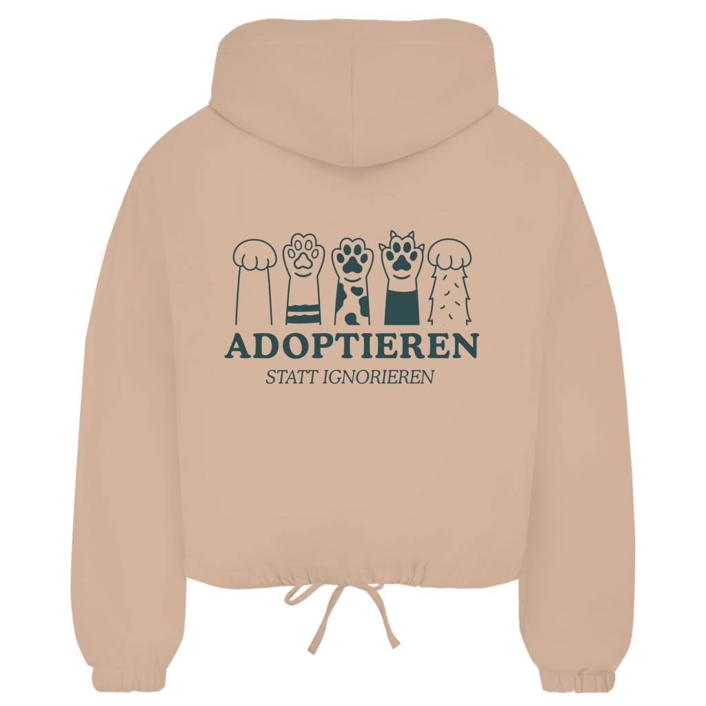 Adoptieren statt ignorieren – Premium Zipper Hoodie Damen