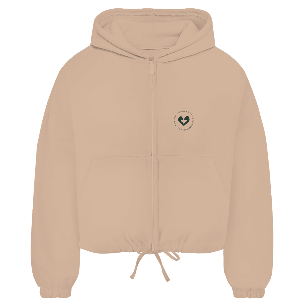 Adoptieren statt ignorieren – Premium Zipper Hoodie Damen