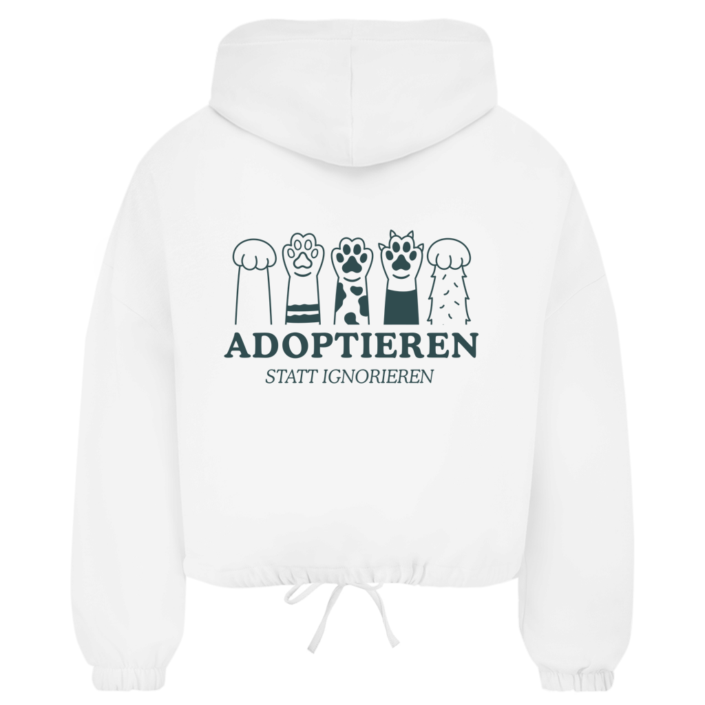 Adoptieren statt ignorieren – Premium Zipper Hoodie Damen
