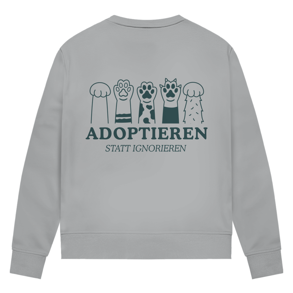 Adoptieren statt ignorieren – Premium Bio Sweatshirt Damen