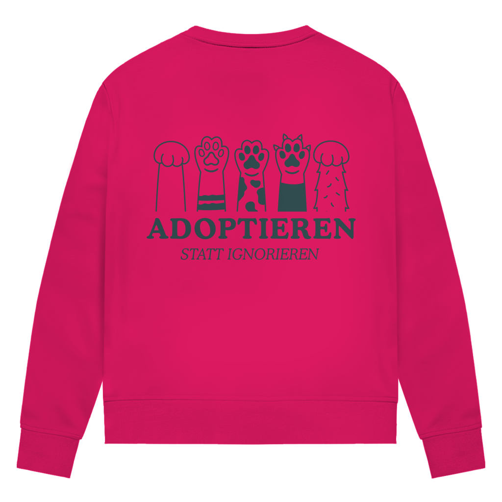 Adoptieren statt ignorieren – Premium Bio Sweatshirt Damen