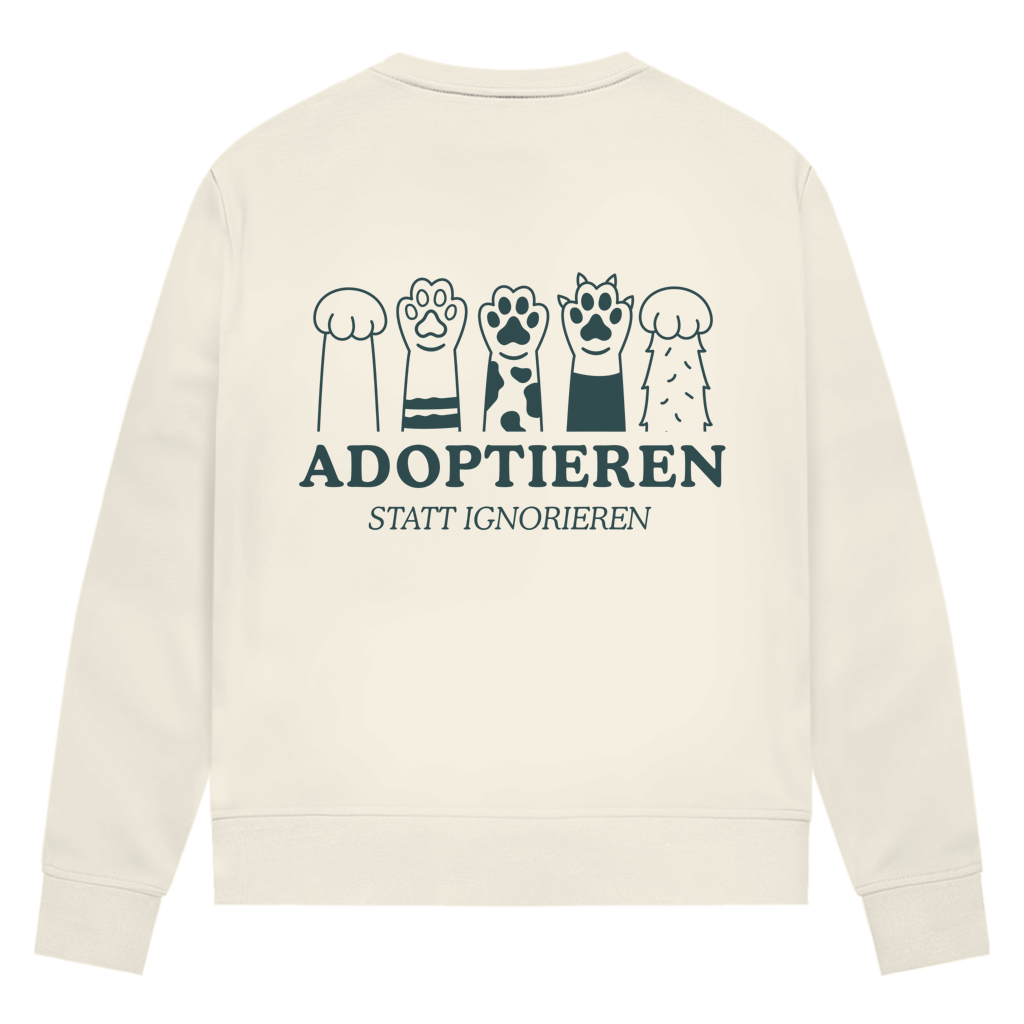 Adoptieren statt ignorieren – Premium Bio Sweatshirt Damen