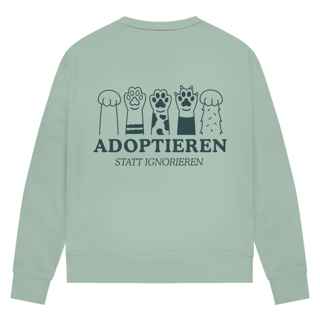 Adoptieren statt ignorieren – Premium Bio Sweatshirt Damen