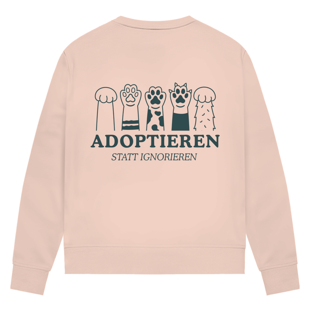 Adoptieren statt ignorieren – Premium Bio Sweatshirt Damen