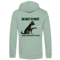 Du bist es wert – Premium Bio Hoodie Herren