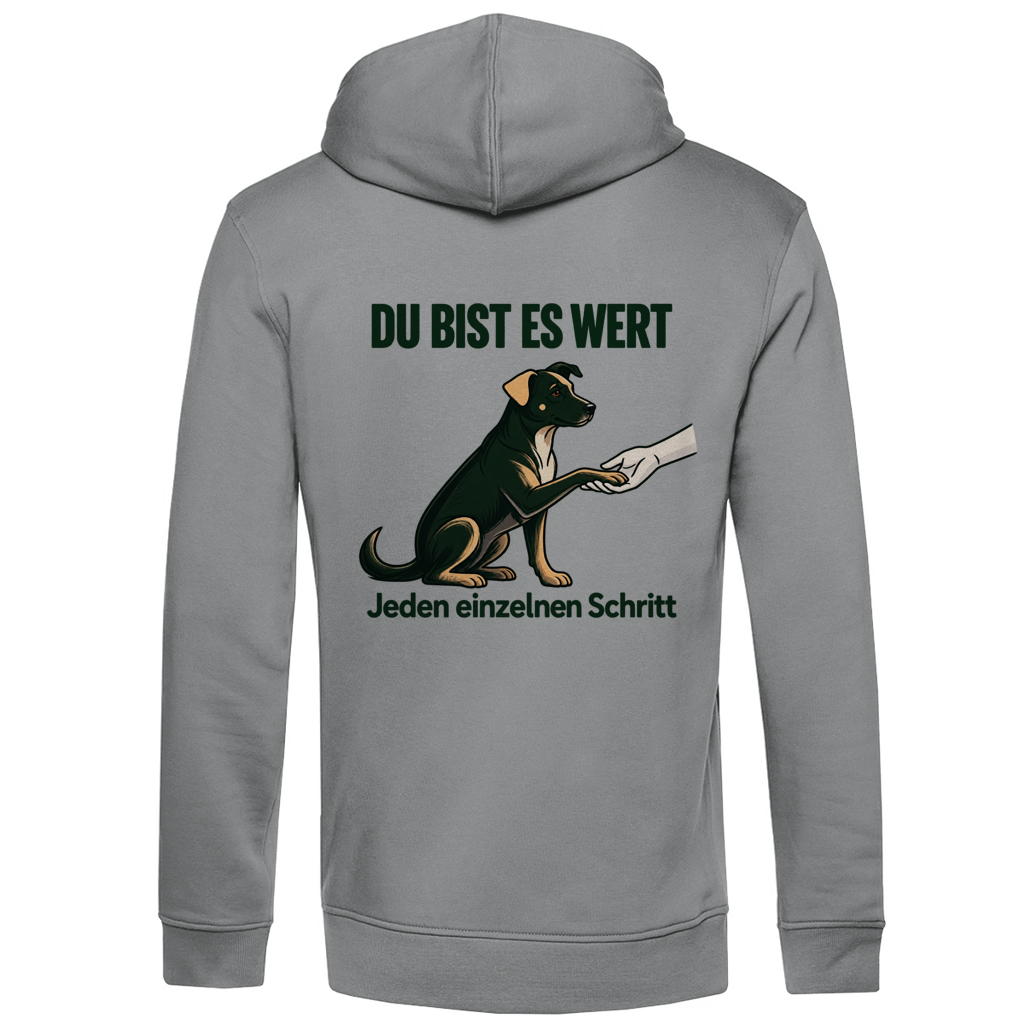 Du bist es wert – Premium Bio Hoodie Herren
