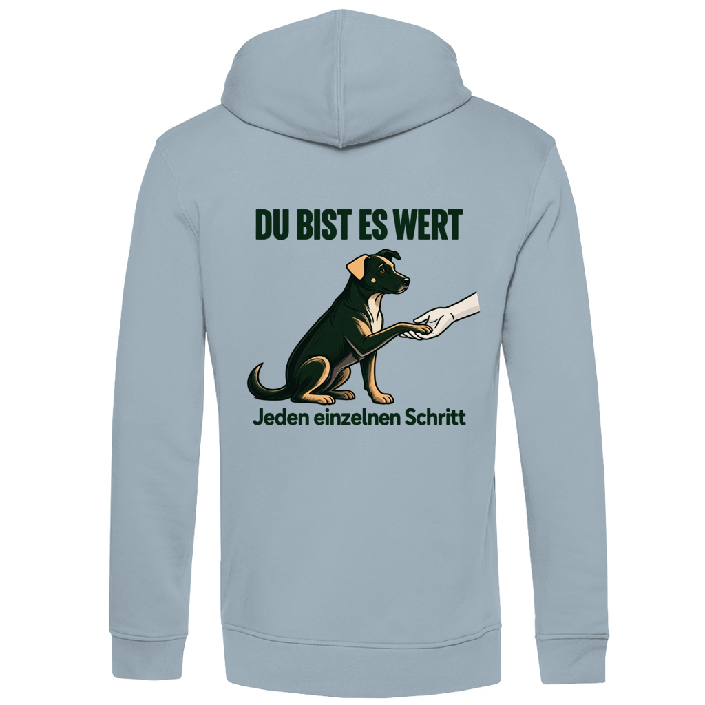 Du bist es wert – Premium Bio Hoodie Herren