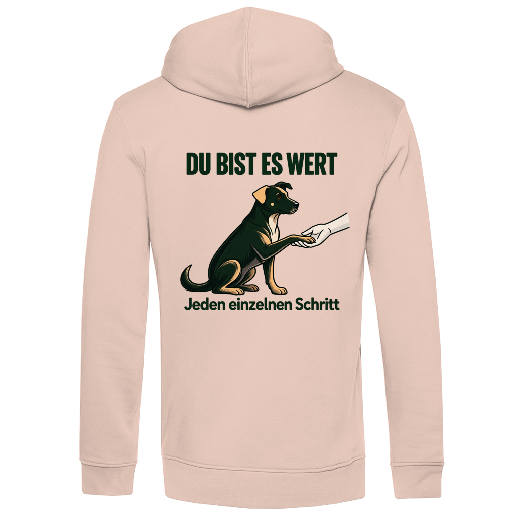 Du bist es wert – Premium Bio Hoodie Herren