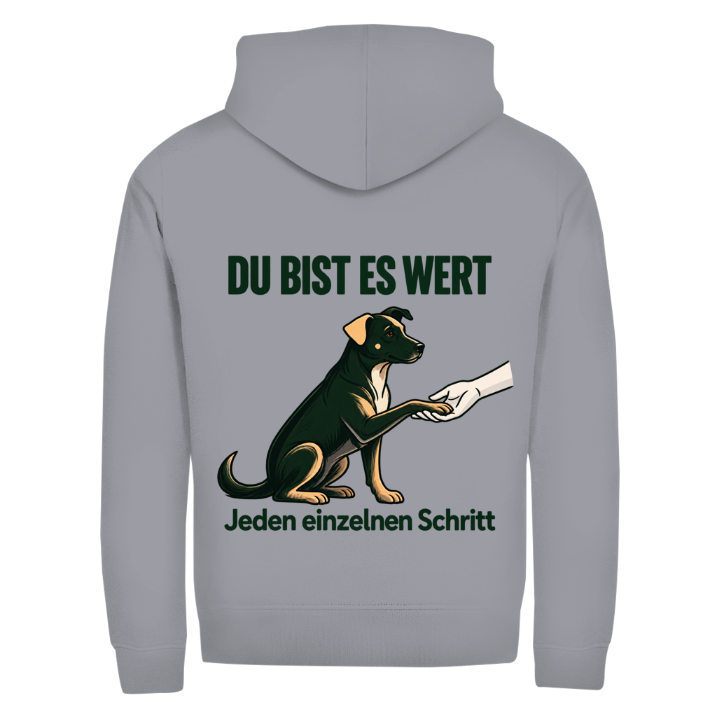 Du bist es wert – Zipper Hoodie Herren bis 5XL