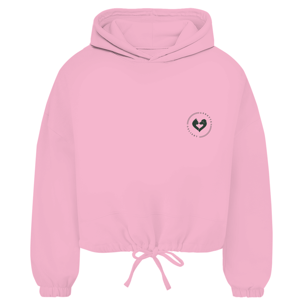 Du bist es wert – Cropped Oversize Hoodie Damen