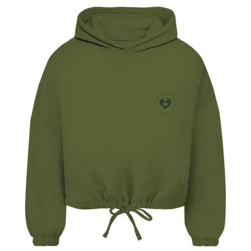 Du bist es wert – Cropped Oversize Hoodie Damen
