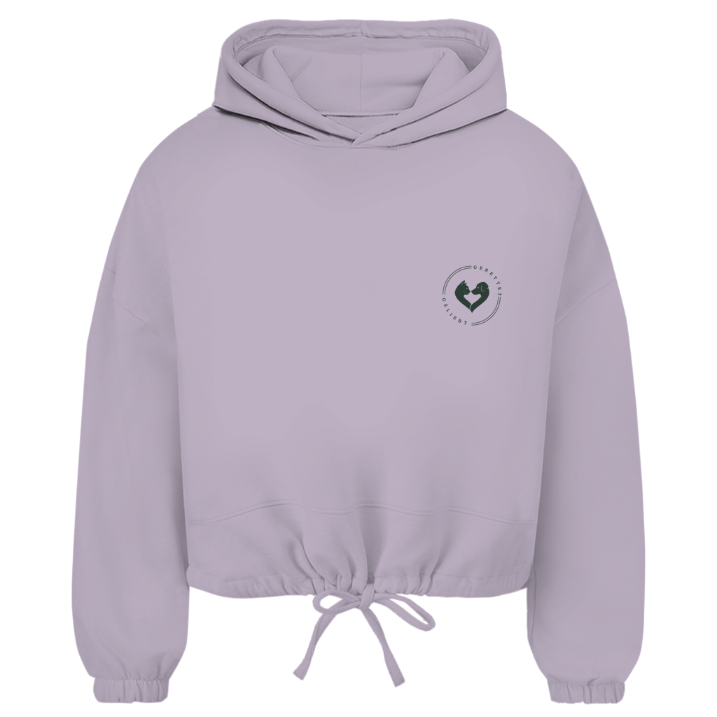Du bist es wert – Cropped Oversize Hoodie Damen