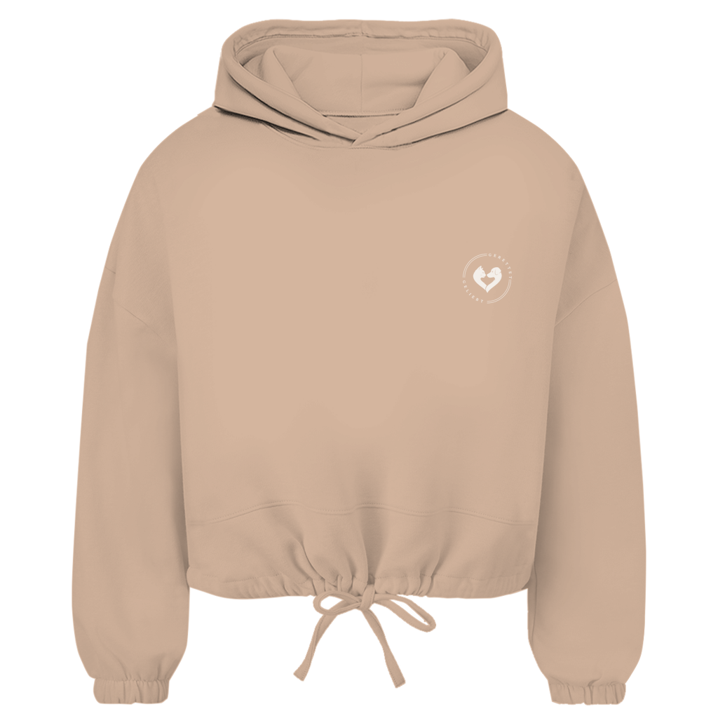 Glück hat vier Pfoten – Cropped Oversize Hoodie Damen