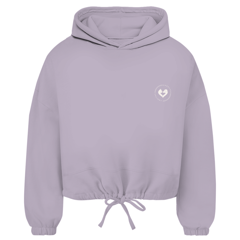 Glück hat vier Pfoten – Cropped Oversize Hoodie Damen