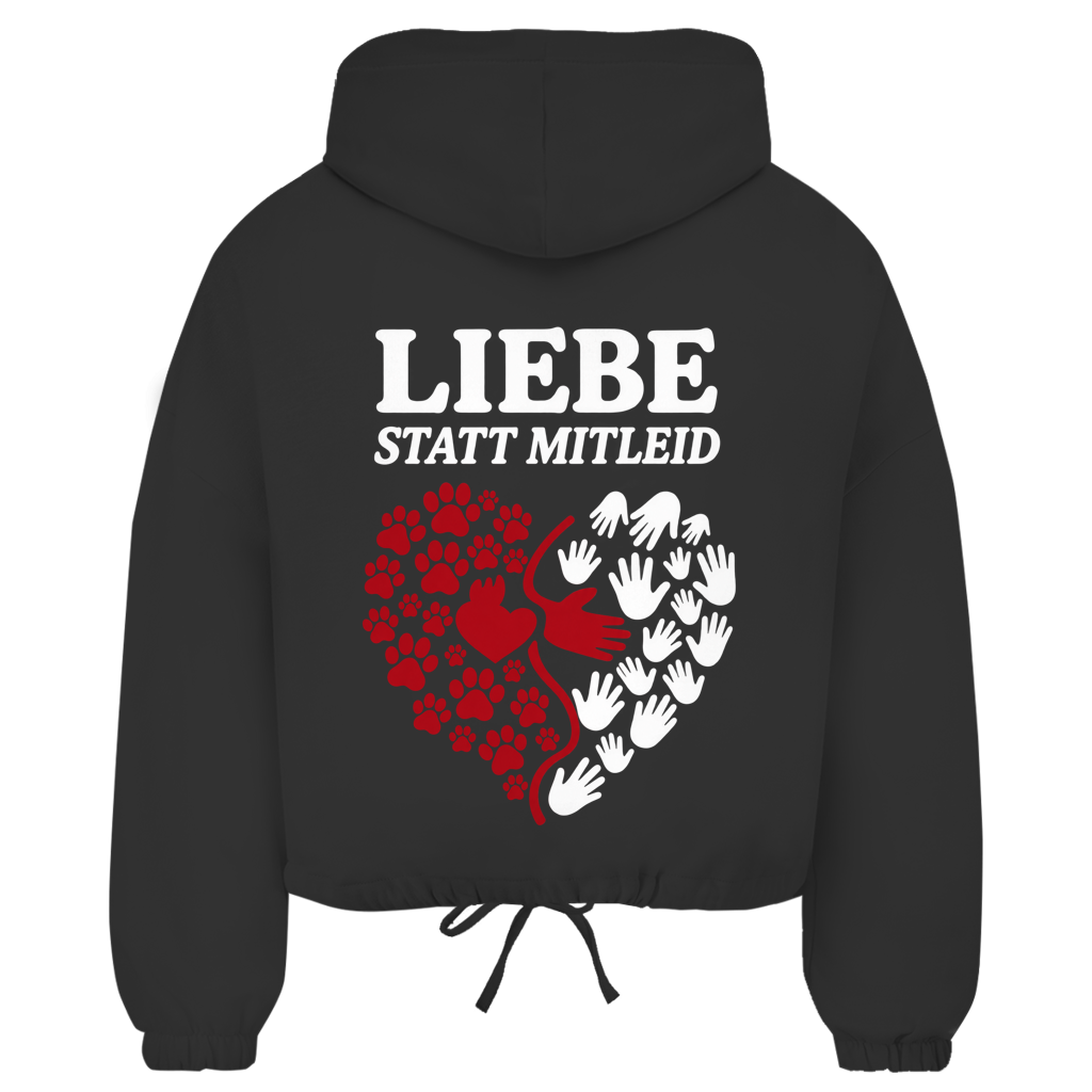 Liebe statt Mitleid – Zipper Hoodie Damen