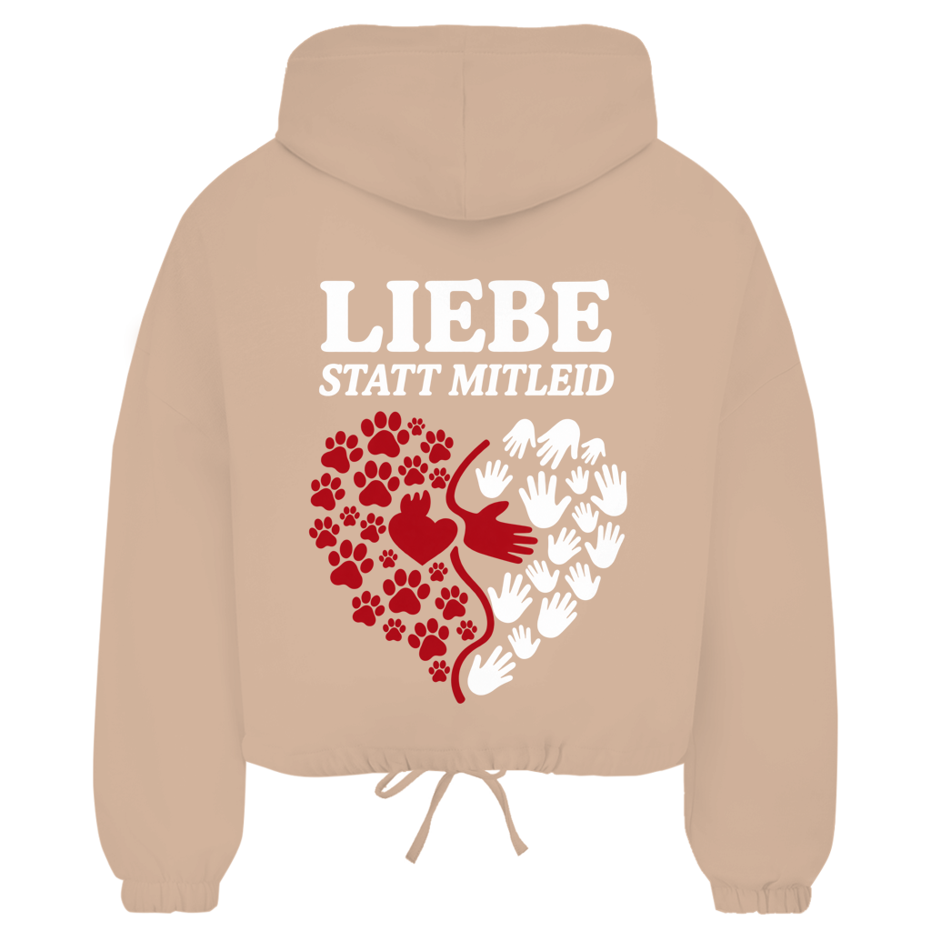 Liebe statt Mitleid – Zipper Hoodie Damen