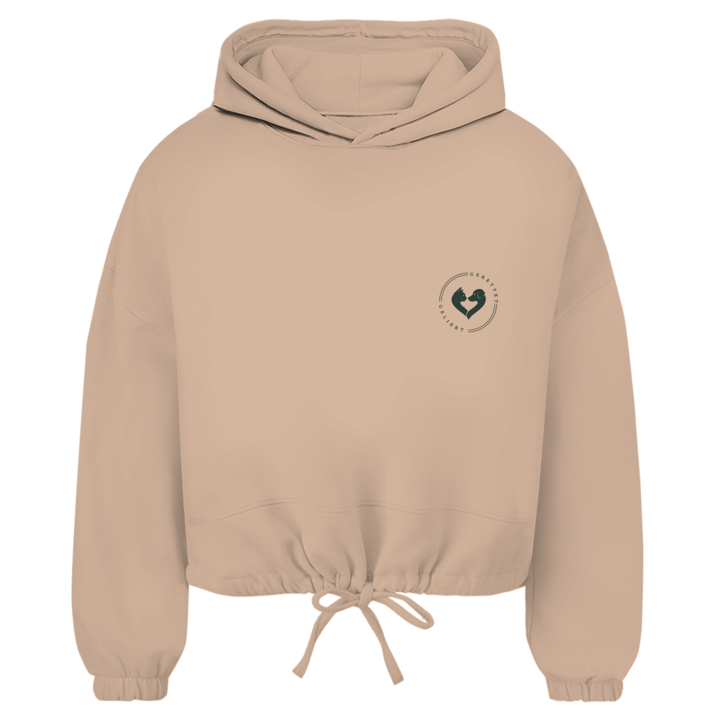 You are Worthy – Cropped Oversize Hoodie Damen