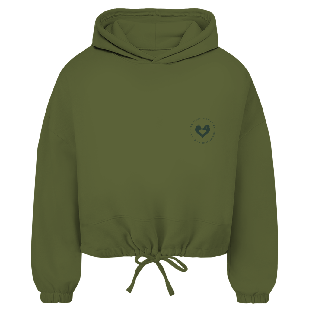 You are Worthy – Cropped Oversize Hoodie Damen