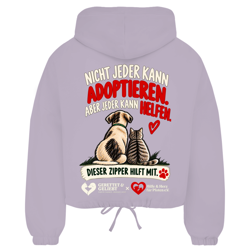 Jeder kann helfen – Zipper Hoodie Damen