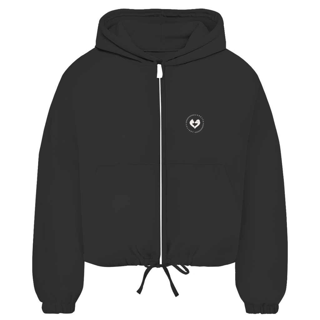 Du hast mich gesehen (Kätzchen sitzend) - Zipper Hoodie Damen