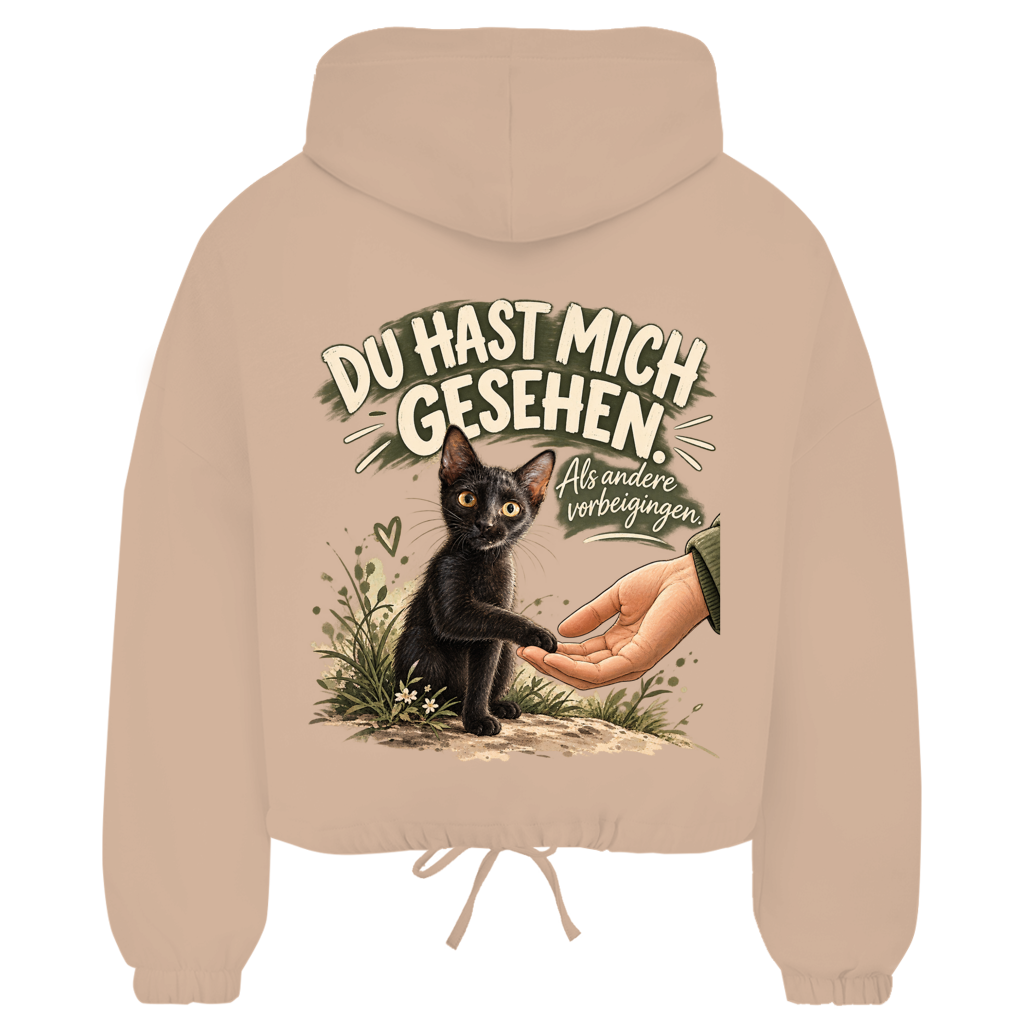Du hast mich gesehen (Kätzchen sitzend) - Zipper Hoodie Damen