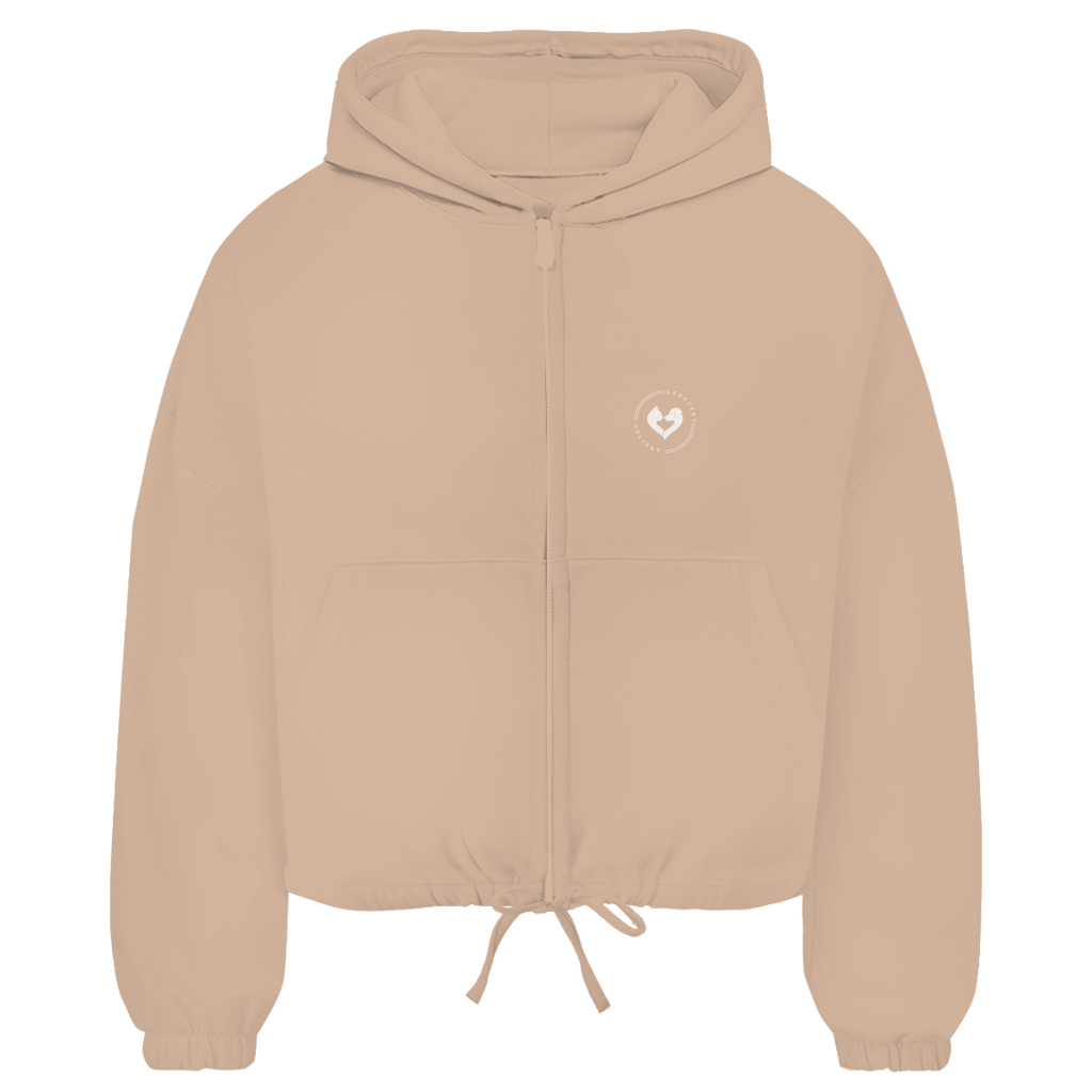Du hast mich gesehen (Kätzchen sitzend) - Zipper Hoodie Damen