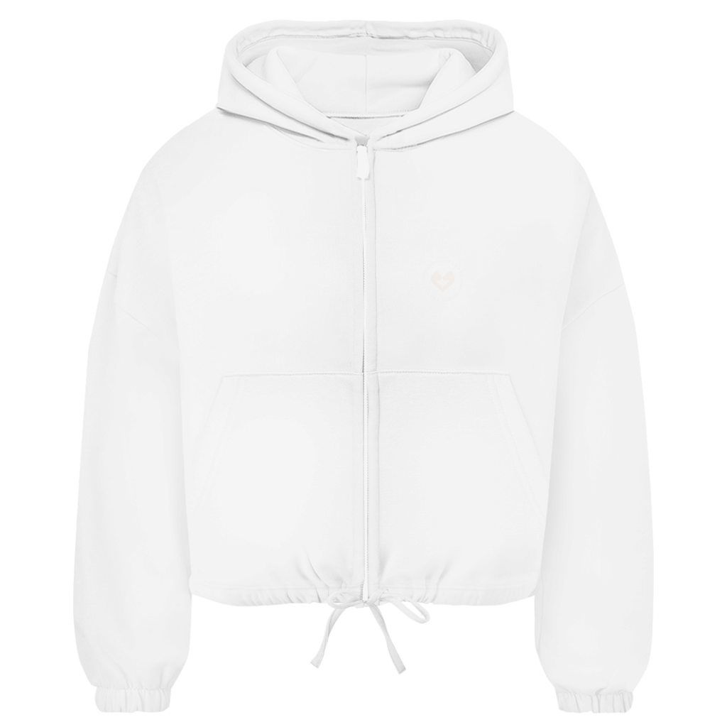 Du hast mich gesehen (Kätzchen sitzend) - Zipper Hoodie Damen