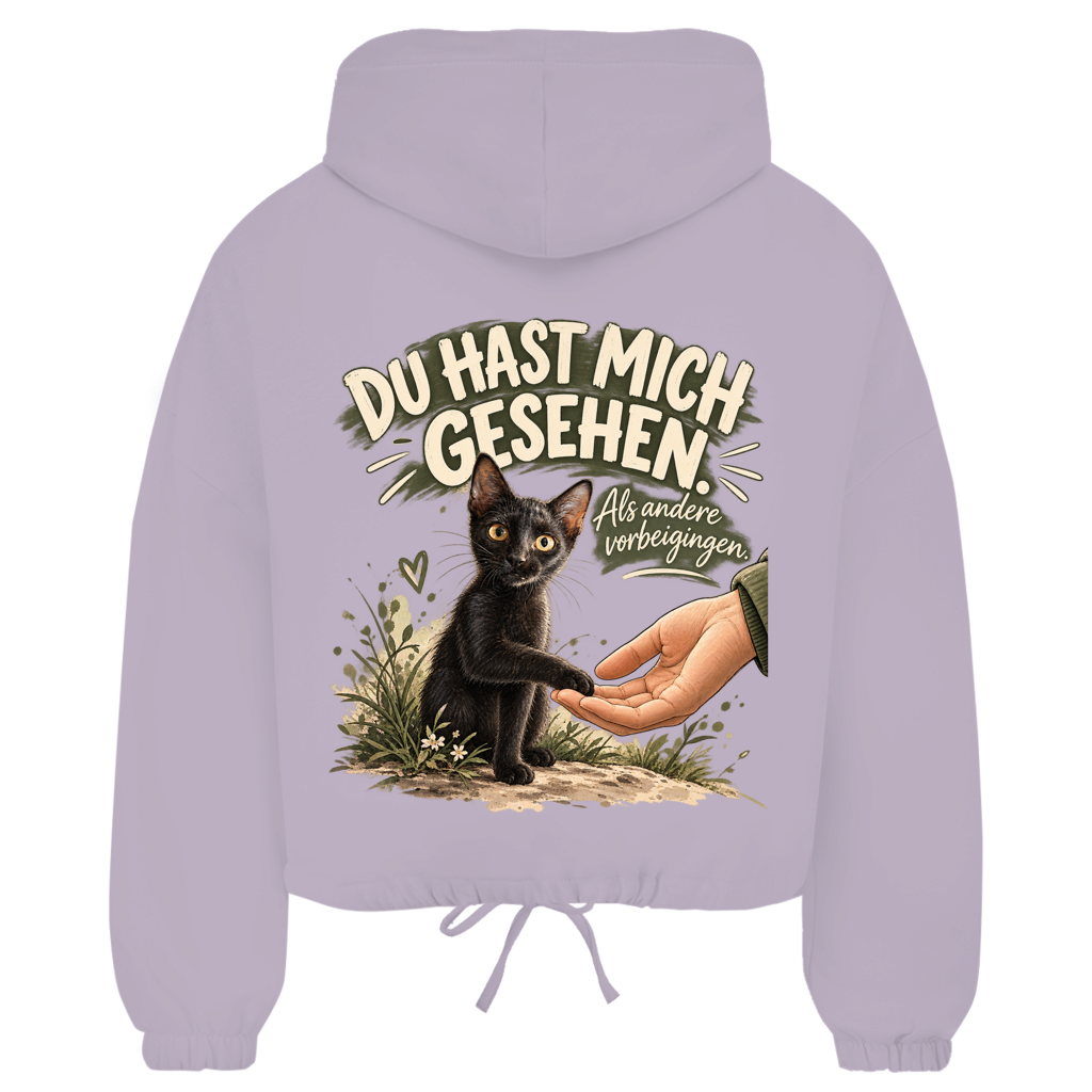 Du hast mich gesehen (Kätzchen sitzend) - Zipper Hoodie Damen