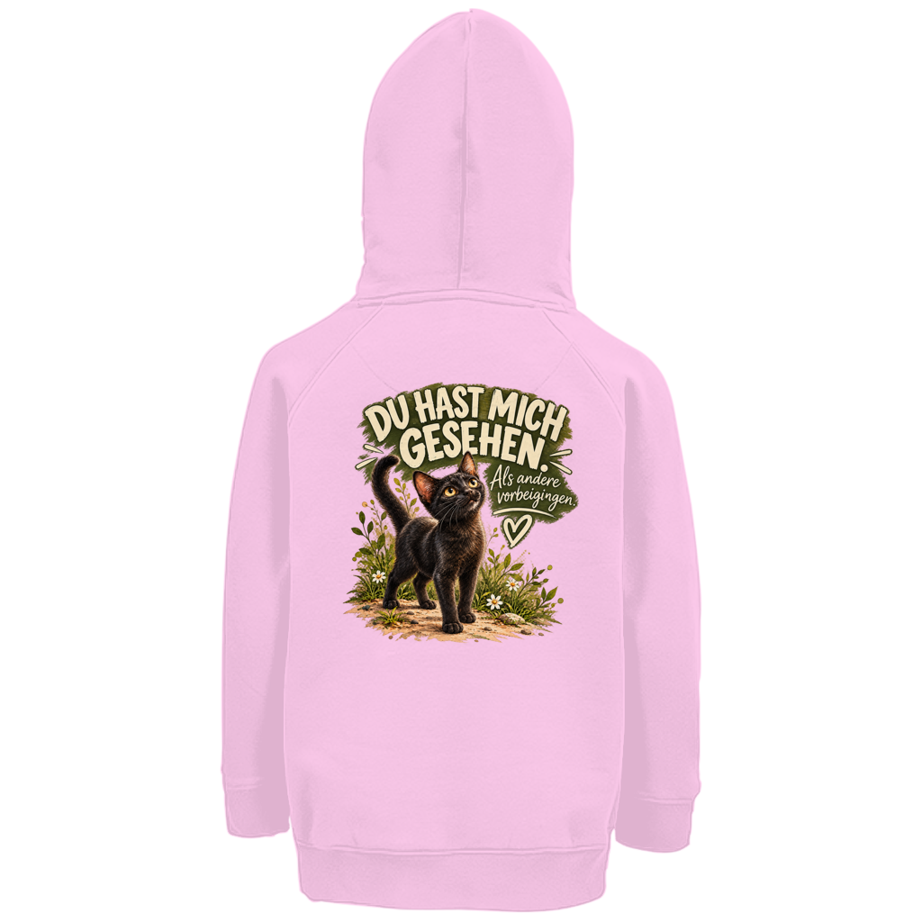 Du hast mich gesehen (Kätzchen stehend) - Premium Bio Hoodie Kids