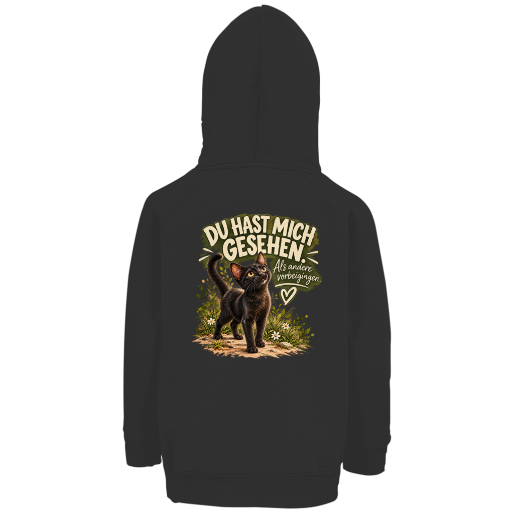 Du hast mich gesehen (Kätzchen stehend) - Premium Bio Hoodie Kids