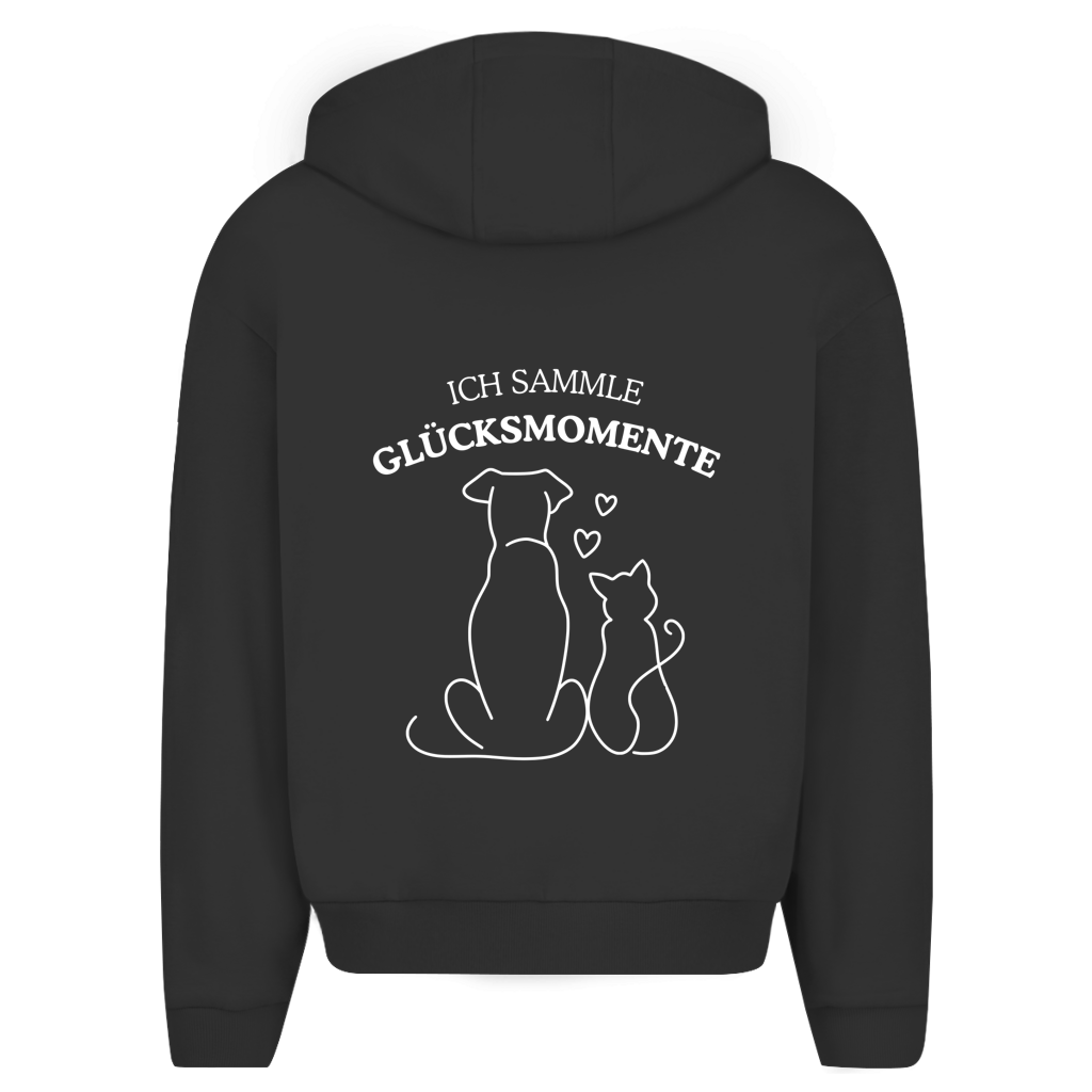 Glücksmomente - Unisex Oversize Zipper Hoodie