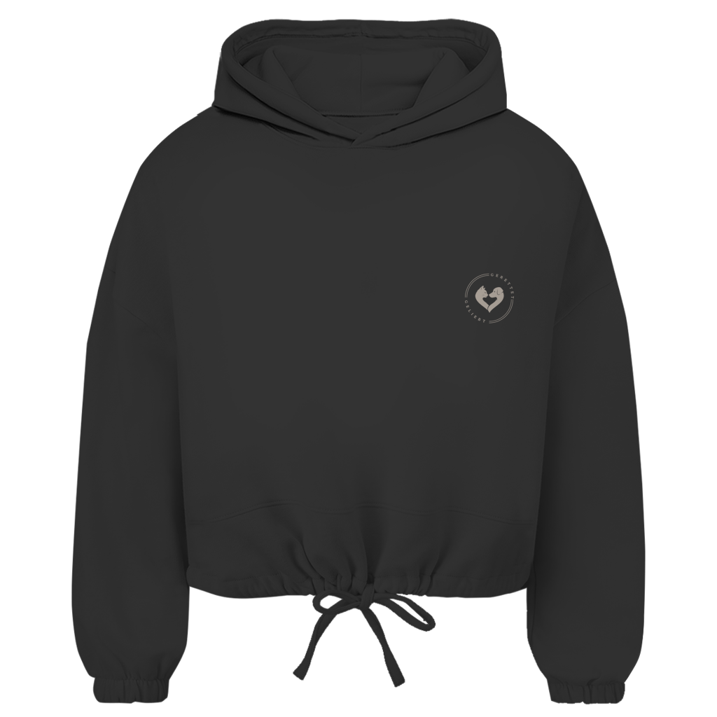 STILLER HELFER – Cropped Oversize Hoodie Damen