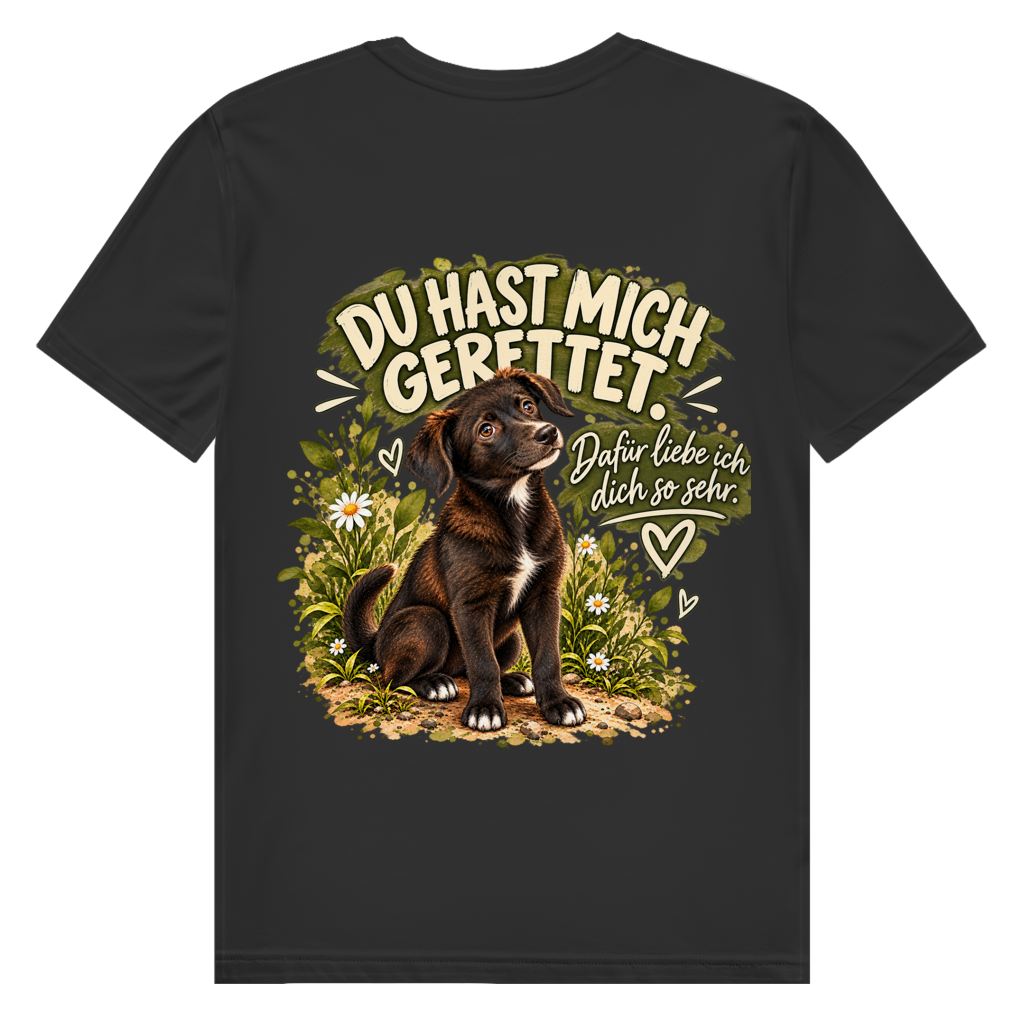 Romy – Du hast mich gerettet | Herren Premium Bio T-Shirt – Einseitig bedruckt
