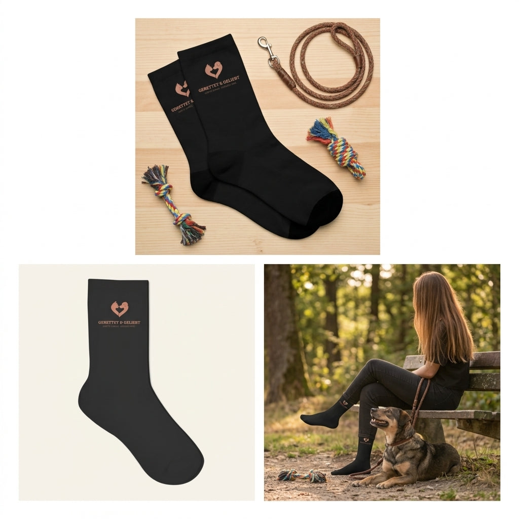 Gerettet & Geliebt – Crew Socken