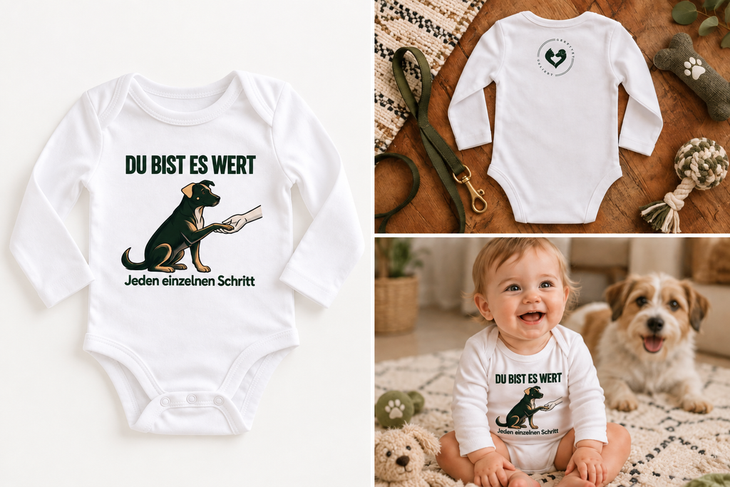 Du bist es wert - Bio Baby Body Langarm