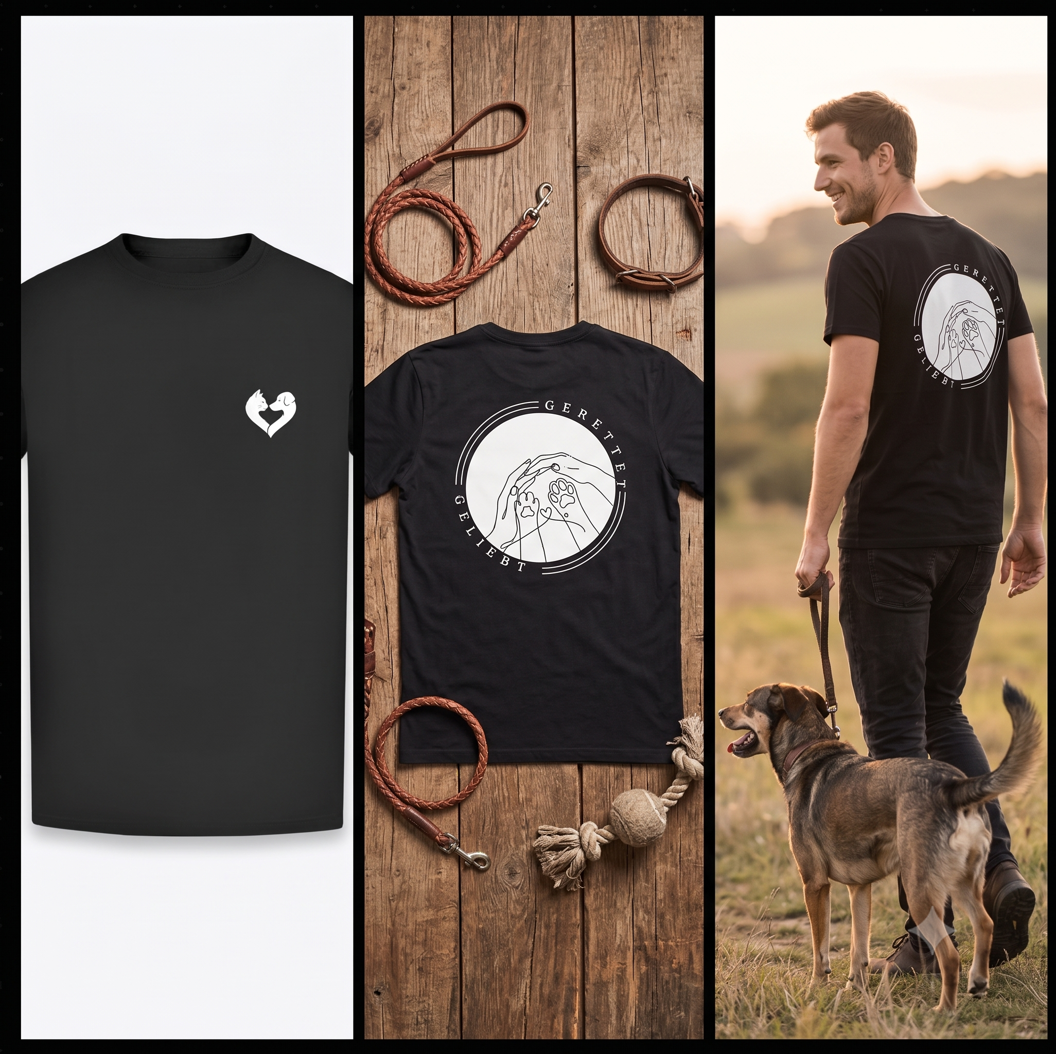 Hand & Pfote – Premium Bio T-Shirt Herren