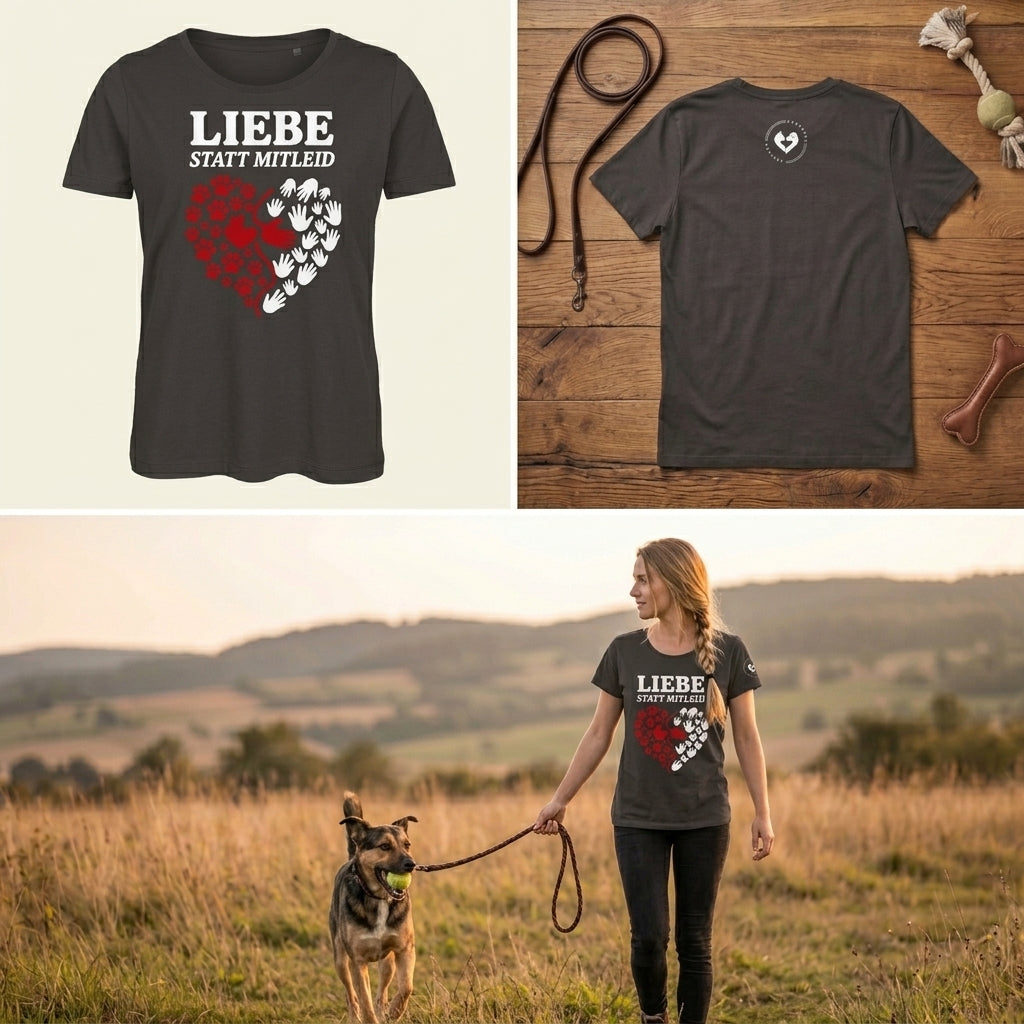 Liebe statt Mitleid – Damen Premium Bio T-Shirt