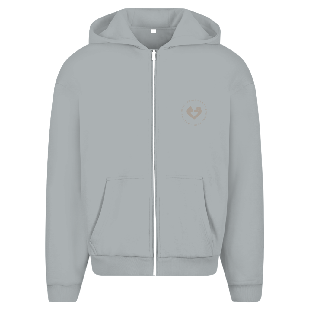 Glück hat vier Pfoten - Unisex  Oversize Zipper Hoodie