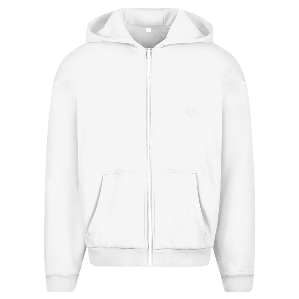 Du hast mich gesehen (sitzendes Kätzchen) - Unisex Oversize Zipper Hoodie